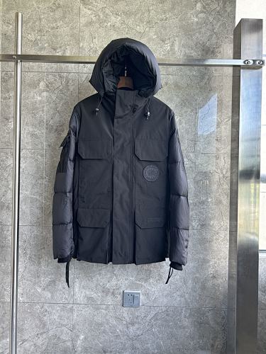 Canada Goose Black Hooded Parka with Utility Pockets