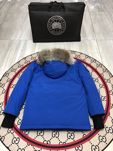 Canada Goose Expedition Unisex Blue Hooded Parka