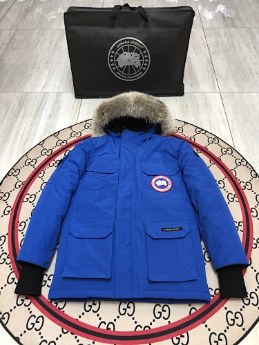 Canada Goose Expedition Unisex Blue Hooded Parka