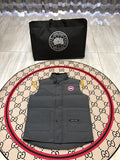 Canada Goose Charcoal Quilted Vest with Stand Collar